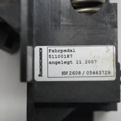 Jungheinrich 51100187 | Rij pedaal Drive pedal sn. 054632729