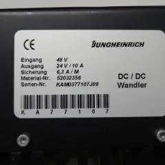 Jungheinrich 52032356 | Omvormer Transformer 48V -> 24V/10A for EKS310 sn. KAMO377107J09