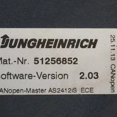 Jungheinrich 51226801 | Rij/hef/stuur regeling  drive/lift/steering controller AS2412 i S index A Sw 2,03 51256852 for ECE225XL year 2013 sn. S1AX00033515