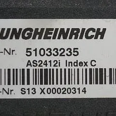 Jungheinrich 51033235 | Rij regeling Drive controller AS2412i index C for ECE225XL year 2011 sn. S13X00020314