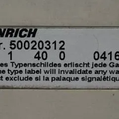 Jungheinrich 50020312 | Emergency disconnect switch EJD220 sn. 9 10 0 0041