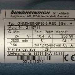 Jungheinrich 51145846 | Steeringmotor 24V type GNM5460 GP80,3 RSC Steering sensor  52037950 year 2013 motor nr. 2110711