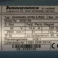 Jungheinrich 51145846 | Steeringmotor 24V type GNM5460 GP80,3 RSC Steering sensor  52037950 year 2014 motor nr. 3530105