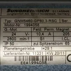 Jungheinrich 51145846 | Steeringmotor 24V type GNM5460 GP80,3 RSC Steering sensor  52037950 year 2011 motor nr. 1994058