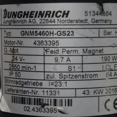 Jungheinrich 51344884 | Steering motor 24V type GNM5460H-GS23 sn 4363395