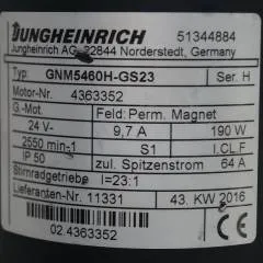Jungheinrich 51344884 | Steering motor 24V type GNM5460H-GS23 sn 4363352