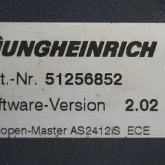Jungheinrich 51226801 | Rij/hef/stuur regeling  drive/lift/steering controller AS2412 i S index A Sw. 2,02 51256852 sn. S1AX00021875 for ECE220 year 2013