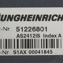 Jungheinrich 51226801 | Rij/hef/stuur regeling  drive/lift/steering controller AS2412 i S index A Sw. 2,04 51256848 sn. S1AX00041845 for ERD220 year 2014
