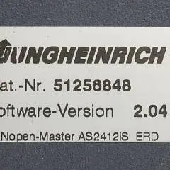 Jungheinrich 51226801 | Rij/hef/stuur regeling  drive/lift/steering controller AS2412 i S index A Sw. 2,04 51256848 sn. S1AX00041845 for ERD220 year 2014