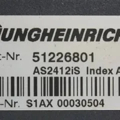 Jungheinrich 51226801 | Rij/hef/stuur regeling  drive/lift/steering controller AS2412 i S index A 51256852 Sw. 2,03 sn. S1AX00030504 for ECE220 year 2013