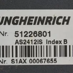 Jungheinrich 51226801 | Rij/hef/stuur regeling  drive/lift/steering controller AS2412 i S index B Sw. 1,05 51263516 sn. S1AX00067655 from ERE225 year 2015