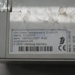 Jungheinrich 51208312 | ISM online data recorder S 12-48 VDC 51308292 Sw. 03.00 sn. 109700025807 R-02
