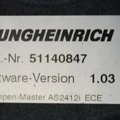 Jungheinrich 51033235 | Rij regeling Drive controller AS2412i index C Sw. 1,03 51140847 from ECE225 year 2011 sn. S13X00022642
