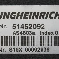 Jungheinrich 51452092 | Stuur regeling steering controller AS4803A index O sn. S19X00092936 from ETV112 year 2016