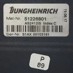 Jungheinrich 51226801 | Rij/hef/stuur regeling  drive/lift/steering controller AS2412 i S index C Sw 1,02 51462876 sn. S1AX00103161 from ERE 225 year 2017