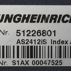 Jungheinrich 51226801 | Rij/hef/stuur regeling  drive/lift/steering controller AS2412 i S index A  Sw 2,05 51256852 sn. S1AX00047525 from ECE225 year 2014