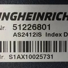 Jungheinrich 51226801 | Rij/hef/stuur regeling  drive/lift/steering controller AS2412 i S index D  Sw 1,05 51655468 sn. S1AX10025731 from ESD120 year 2019