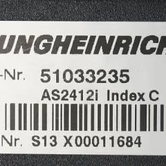 Jungheinrich 51033235 | Rij regeling Drive controller AS2412i index C Sw. 1,02 51140847 from ECE225 year 2009 sn. S13X00011684