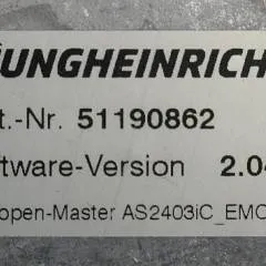 Jungheinrich 51168614 | Rij regeling Drive controller complete with internal charger AS2403iC index B Sw. 2,04 51190862 sn. SAOX10018375 from EMC B10 year 2019