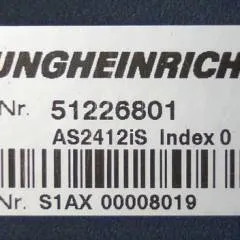 Jungheinrich 51226801 | Rij/hef/stuur regeling  drive/lift/steering controller AS2412 i S index O  Sw. 2,00 51224597 sn. S1AX00008019 from ECE225 year 2012