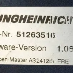 Jungheinrich 51226801 | Rij/hef/stuur regeling  drive/lift/steering controller AS2412 i S index B Sw. 1,06 51263516 sn. S1AX00078981 from ERE225  year 2016