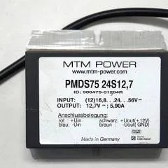 MTM power PMDS75 24S12,7 | DC/DC converter input (12) 16,8 till 56V output 12,7V 5.90A ID 900475-01204R sn. 1348163547