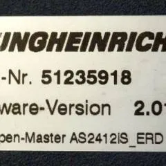 Jungheinrich 51226801 | Rij/hef/stuur regeling  drive/lift/steering controller AS2412 i S index A Sw. 2,01 51235918 sn. S1AX00011986 from ERD220 year 2012