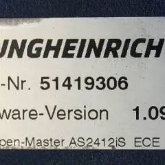 Jungheinrich 51226801 | Rij/hef/stuur regeling  drive/lift/steering controller AS2412 i S index C Sw 1,09 51419306 sn. S1AX00107715 from ECE225  year 2017