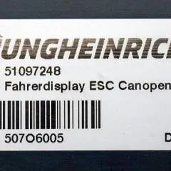 Jungheinrich 51097248 | Display ESC canopen from ESK320 year 2015 sn. 507O6005