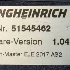 Jungheinrich 51204908 | Controller AS2405 i S Index A 51545462 Sw 1,04 sn. S1HX00013387 from EJE C20 2018