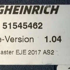 Jungheinrich 51204908 | Controller AS2405 i S Index A 51545462 Sw 1,04 sn. S1HX00013651 from EJE C20 2018