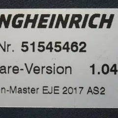 Jungheinrich 51204908 | Controller AS2405 i S Index A 51545462 Sw 1,04 sn. S1HX00013680 from EJE C20 2018