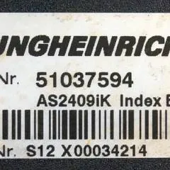 Jungheinrich 51037594 | Rij/hef regeling Drive/lift controller AS2409 i k index B Sw. 1,24 51075490 from EJE220 year 2013 sn. S12X 00034214