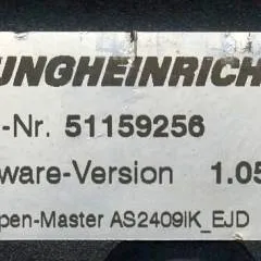 Jungheinrich 51037594 | Rij/hef regeling Drive/lift controller AS2409 i k index B Sw. 1,05 51159256 sn. S12X00057160 from EJD220 year 2012