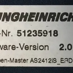 Jungheinrich 51226801 | Rij/hef/stuur regeling  drive/lift/steering controller AS2412 i S index B Sw 2.01 51235918 sn. S1AX00010433 from ERD220 fixed platform year 2012
