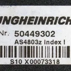 Jungheinrich 50449302 | Stuur regeling Controller AS4803 Z Index I 51004746 sw. 1.33 sn.S10X00073318 from ETV214 year 2010