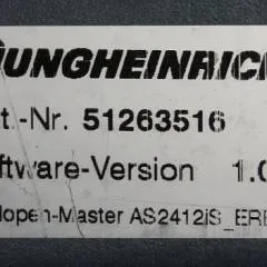 Jungheinrich 51226801 | Rij/hef/stuur regeling  drive/lift/steering controller AS2412 i S index B Sw. 1,06 51263516 sn. S1AX00095977 from ERE225 fixed platform year 2017