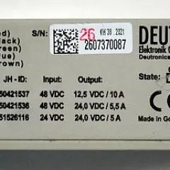 Jungheinrich 50421537 | Deutronic Transformer DVC125-48-12/JH  sn.26073770087