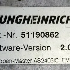 Jungheinrich 51168614 | Rij regeling Drive controller complete with internal charger AS2403iC index B Sw. 2,03 51190862 sn. SAOX00016112 from EMC B10 year 2017
