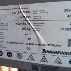 Jungheinrich unknown | Battery 24 2PZB150 year 2024 weight 150 kg sn. C81403233 outside measurement 660x145x595mm