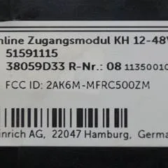 Jungheinrich 51619864 | ISM online KH12-48VDC SW-V 03.07 51591115 sn. 38059D33 R-NR. 08113500105779