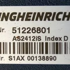 Jungheinrich 51226801 | Rij/hef/stuur regeling  drive/lift/steering controller AS2412 i S index D Sw. 1,05 51462874 sn. S1AX00138890 from ERE125 fixed platform year 2019 li-ion