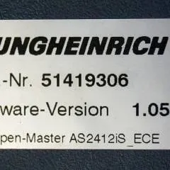 Jungheinrich 51226801 | Rij/hef/stuur regeling  drive/lift/steering controller AS2412 i S index B Sw 1,05 51419306 sn. S1AX00085286 from ECE225 year 2016