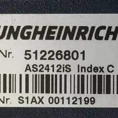 Jungheinrich 51226801 | Rij/hef/stuur regeling  drive/lift/steering controller AS2412 i S index C Sw 2,12 51256848 sn. S1AX00112199 from ERD220 fixed platform year 2017
