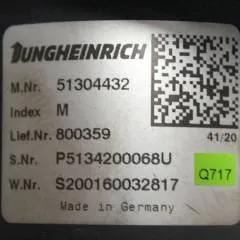 Jungheinrich 51304432 | Multipilot index M s nr. P5134200068U w nr. S200160032817