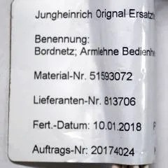 Jungheinrich 51585597 | Multipilot SN P5300006957H S180100083611 Q630 rubber isolation damaged