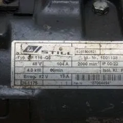 Still 8263500521 | Complete frontaxle with 8263500520 GF116 - Q5 48V104A 4,0 Kw from still R20-15 year 2003