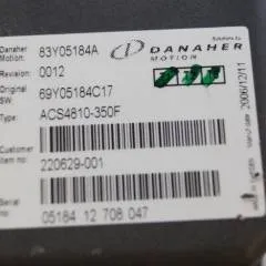 Toyota/BT 220629-001 | Danaher motion AC Superdrive motor controller 83Y05184A ACS4810-350F Rev 0012 sn. 0518412708047