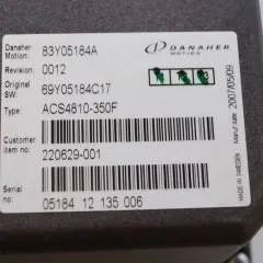 Toyota/BT 220629-001 | Danaher motion AC Superdrive motor controller 83Y05184A ACS4810-350F Rev 0012 sn. 0518412135006