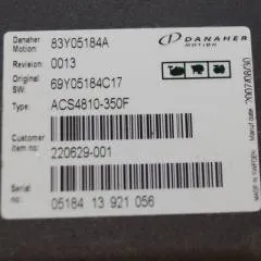 Toyota/BT 220629-001 | Danaher motion AC Superdrive motor controller 83Y05184A ACS4810-350F Rev 0013 sn. 0518413921056